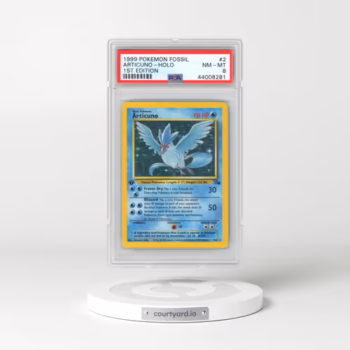 1999 Pokémon Fossil #2 Articuno - 1st Edition Holo (PSA 8 NM-MT)