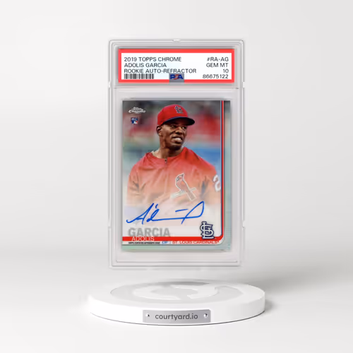 2019 Topps Chrome Rookie Autographs #RA-AG Adolis Garcia - Refractor (PSA 10 GEM MINT)