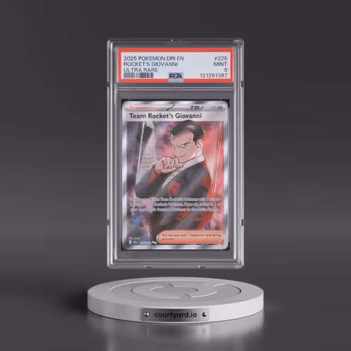 2025 Pokémon Dri EN-Destined Rivals #225 Team Rocket's Giovanni - Ultra Rare (PSA 9 MINT)