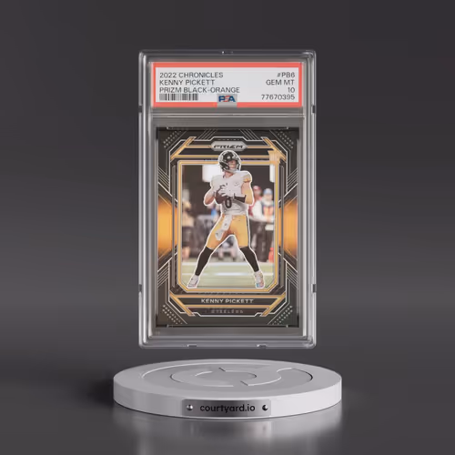 2022 Panini Chronicles Prizm Black #PB6 Kenny Pickett - Orange (PSA 10 GEM MINT)