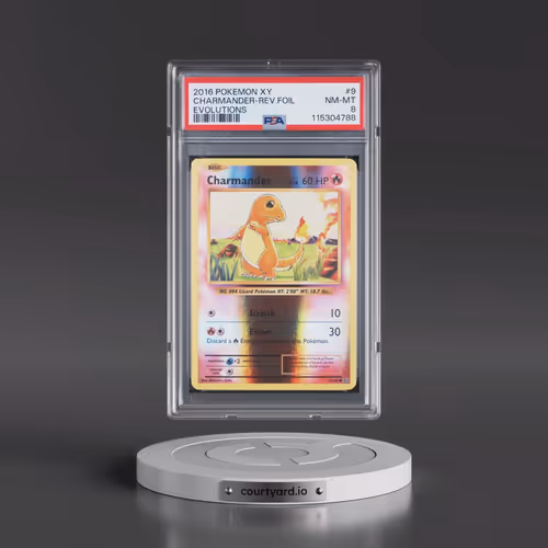 2016 Pokémon XY Evolutions #9 Charmander - Reverse Foil (PSA 8 NM-MT)