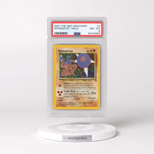 2001 Pokémon Neo Discovery #3 Hitmontop - Holo (PSA 8 NM-MT)