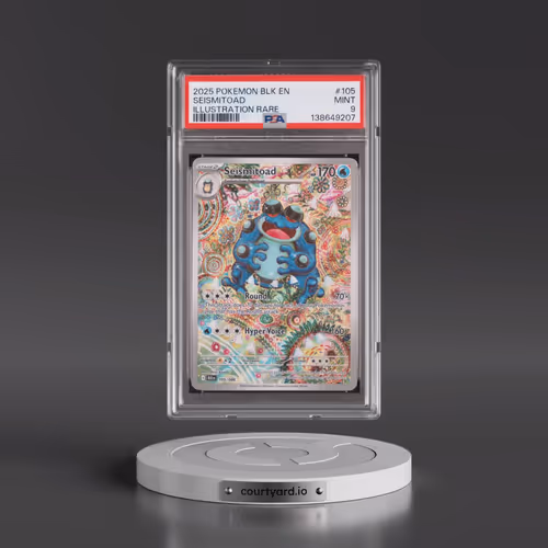 2025 Pokémon Blk EN-Black Bolt #105 Seismitoad - Illustration Rare (PSA 9 MINT)