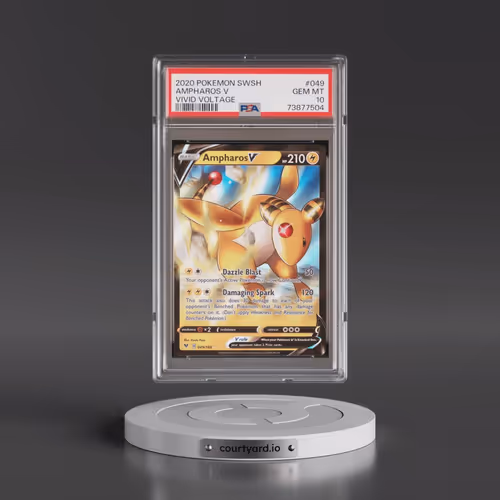 2020 Pokémon Sword & Shield Vivid Voltage #049 Ampharos V - Holo (PSA 10 GEM MINT)