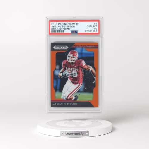 2019 Panini Prizm Draft Picks #5 Adrian Peterson - Orange Prizm (PSA 10 GEM MINT)