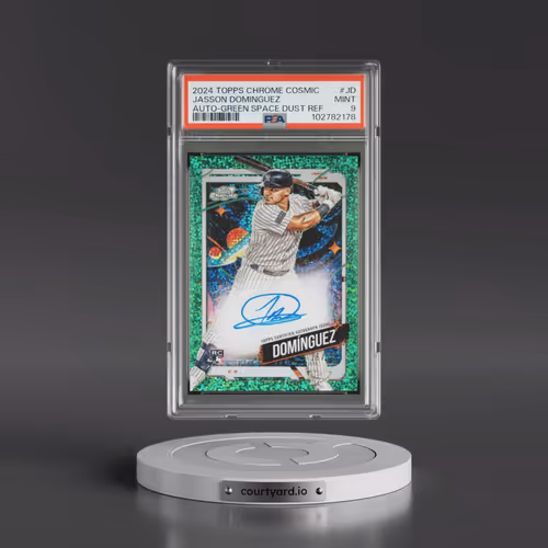 2024 Topps Chrome Cosmic Cosmic Chrome Autographs #JD Jasson Dominguez - Green Space Dust Refractor