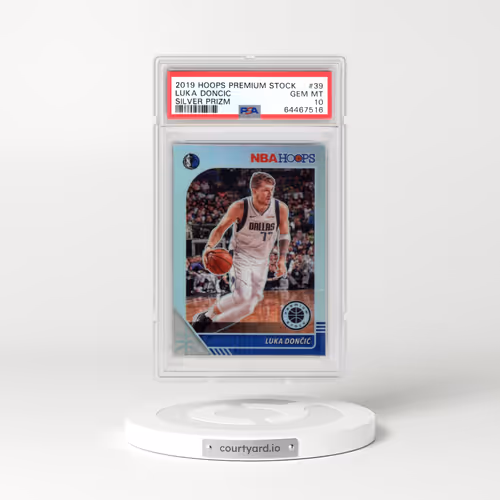 2019 Panini Hoops Premium Stock #39 Luka Doncic - Silver Prizm (PSA 10 GEM MINT)