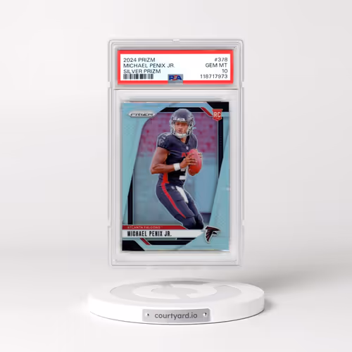 2024 Panini Prizm #378 Michael Penix Jr. - Silver Prizm (PSA 10 GEM MINT)