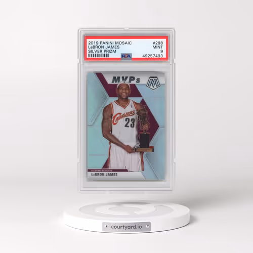 2019 Panini Mosaic #298 LeBron James - Silver Prizm (PSA 9 MINT)
