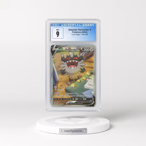 2022 Lost Origin #184 Galarian Perrserker V - Full Art Holo (CGC 9 MINT)