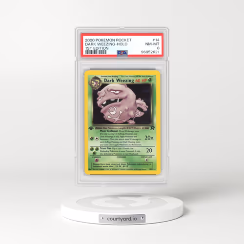 2000 Pokémon Rocket #14 Dark Weezing - 1st Edition Holo (PSA 8 NM-MT)