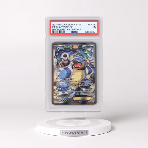 2016 Pokémon XY Black Star Promo #XY122 Blastoise EX - Holo Full Art Red & Blue Collection (PSA 7 NM