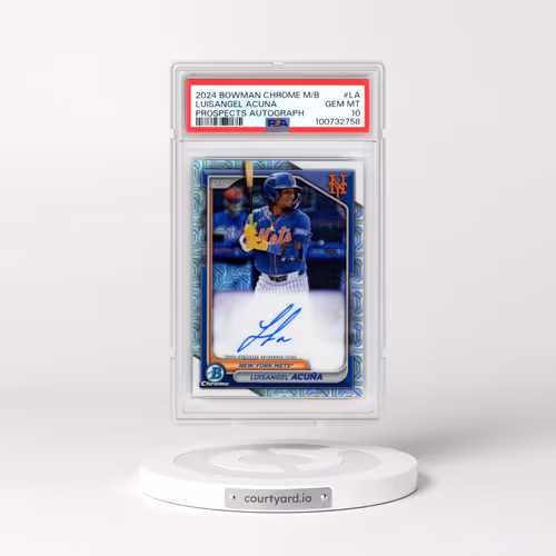 2024 Bowman Mega Box Chrome Bowman Prospect Mega Autographs #LA Luisangel Acuna (PSA 10 GEM MINT)