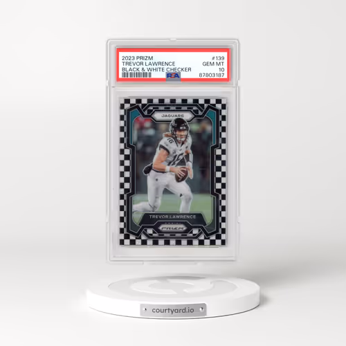 2023 Panini Prizm #139 Trevor Lawrence - Black & White Checker (PSA 10 GEM MINT)