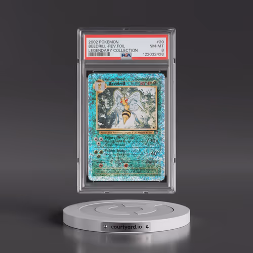 2002 Pokémon Legendary Collection #20 Beedrill - Reverse Foil (PSA 8 NM-MT)