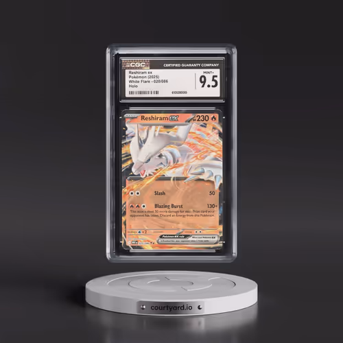 2025 White Flare - WHT EN #020/086 Reshiram ex - Holo (CGC 9.5 MINT+)