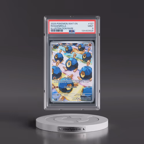 2025 Pokémon Wht EN-White Flare #127 Roggenrola - Illustration Rare (PSA 9 MINT)