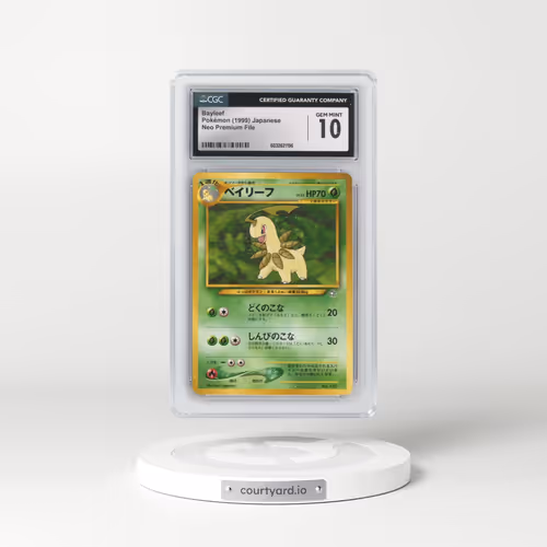 1999 Neo Premium File #153 Bayleef - No Rarity (CGC 10 GEM MINT)