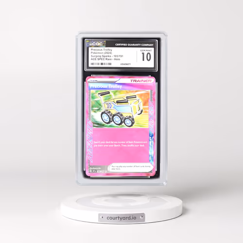 2024 Surging Sparks - SSP EN #185/191 Precious Trolley - ACE SPEC Rare Holo (CGC 10 GEM MINT)