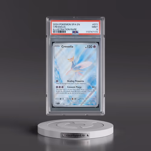 2024 Pokémon Sfa EN-Shrouded Fable #071 Cresselia - Illustration Rare (PSA 9 MINT)