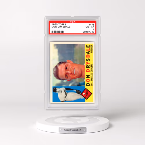 1960 Topps #475 Don Drysdale (PSA 4 VG-EX)