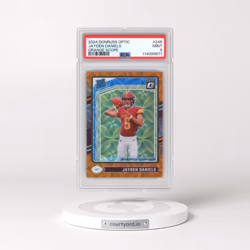 2024 Panini Donruss Optic #248 Jayden Daniels - Orange Scope (PSA 9 MINT)