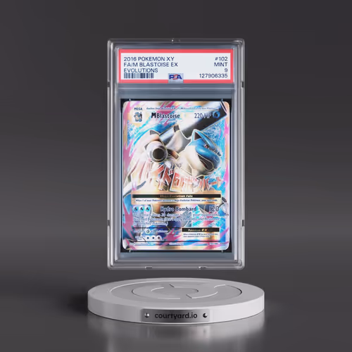 2016 Pokémon XY Evolutions #102 M Blastoise EX - Holo Full Art (PSA 9 MINT)