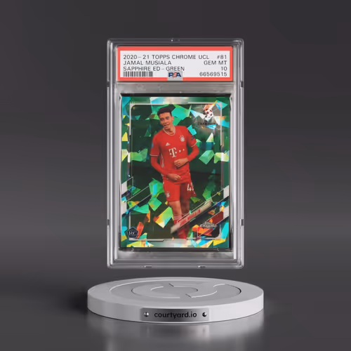 2020 Topps Chrome UEFA Champions League Sapphire Edition #81 Jamal Musiala - Green (PSA 10 GEM MINT)