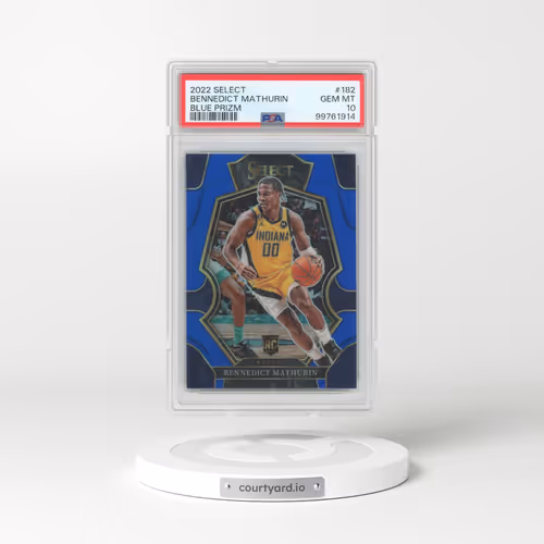 2022 Panini Select #182 Bennedict Mathurin - Blue Prizm (PSA 10 GEM MINT)