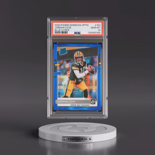 2020 Panini Donruss Optic #154 Jordan Love - Blue Hyper (PSA 10 GEM MINT)