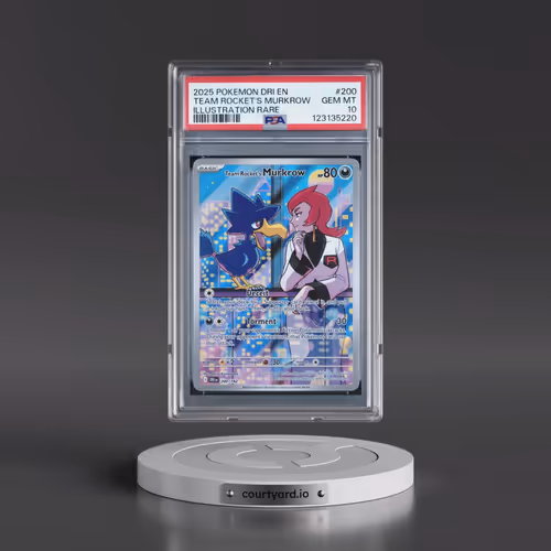 2025 Pokémon Dri EN-Destined Rivals #200 Team Rocket's Murkrow - Illustration Rare (PSA 10 GEM MINT)