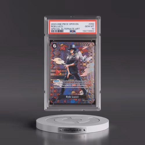 2023 One Piece OP05-Awakening of the New Era #092 Rob Lucci - Special Alternate Art (PSA 10 GEM MINT