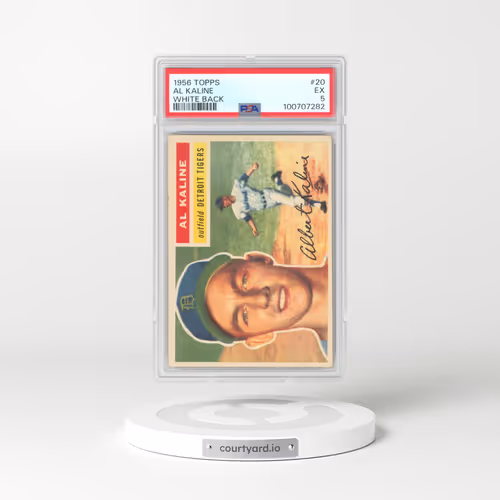 1956 Topps #20 Al Kaline - White Back (PSA 5 EX)