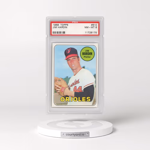 1969 Topps #610 Jim Hardin (PSA 8 NM-MT)