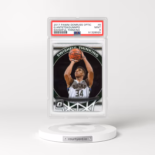 2017 Panini Donruss Optic Swishful Thinking #6 Giannis Antetokounmpo (PSA 9 MINT)