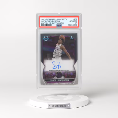 2022 Bowman Chrome University #102 Scoot Henderson - Prospect Autograph (PSA 10 GEM MINT)