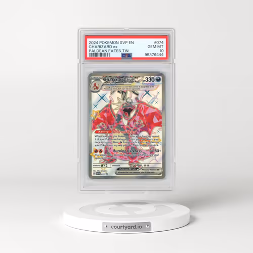 2024 Pokémon Svp EN-SV Black Star Promo #074 Charizard EX - Holo Paldean Fates Tin (PSA 10 GEM MINT)