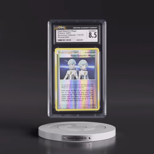 2007 Mysterious Treasures #115/123 Team Galactic's Wager - Reverse Holo (CGC 8.5 NM-MT+)