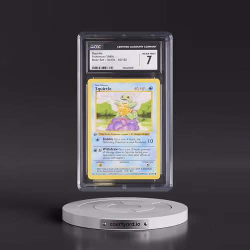 1999 Base Set #63/102 Squirtle - 1st Edition 1st Edition (CGC 7 NM)