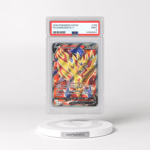 2020 Pokémon Sword & Shield #196 Zamazenta V - Holo Full Art (PSA 9 MINT)