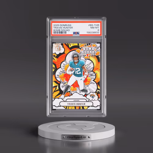 2025 Panini Donruss Bomb Squad #BS-THR Travis Hunter (PSA 8 NM-MT)