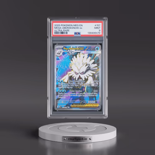 2025 Pokémon Meg EN-Mega Evolution #157 Mega Abomasnow EX - Holo Ultra Rare (PSA 9 MINT)