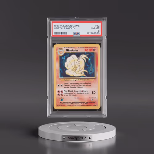1999 Pokémon Game #12 Ninetales - Holo (PSA 8 NM-MT)