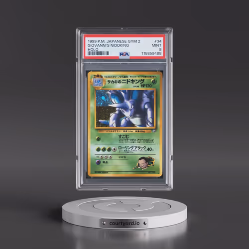 1999 Pokémon Gym 2 #34 Giovanni's Nidoking - Holo (PSA 9 MINT)