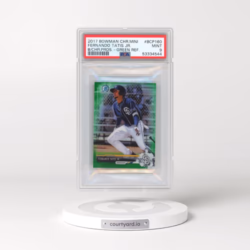 2017 Bowman Chrome Mini #BCP160 Fernando Tatis Jr. - Bowman Chrome Prospects-Green Refractor (PSA 9