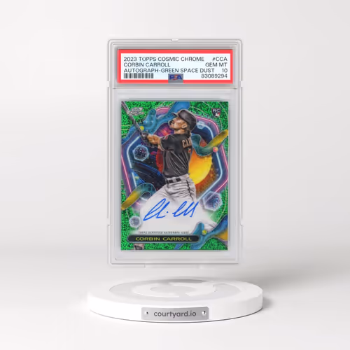 2023 Topps Cosmic Chrome Cosmic Chrome Autograph #CCA Corbin Carroll - Green Space Dust Refractor (P