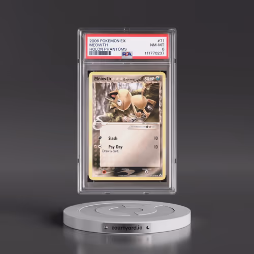 2006 Pokémon EX Holon Phantoms #71 Meowth (PSA 8 NM-MT)