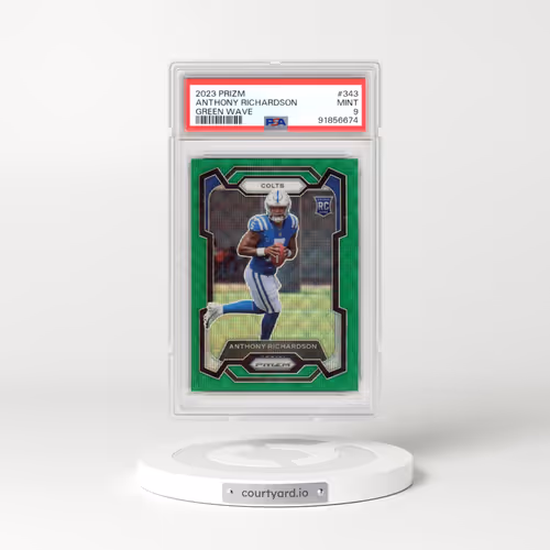 2023 Panini Prizm #343 Anthony Richardson - Green Wave (PSA 9 MINT)