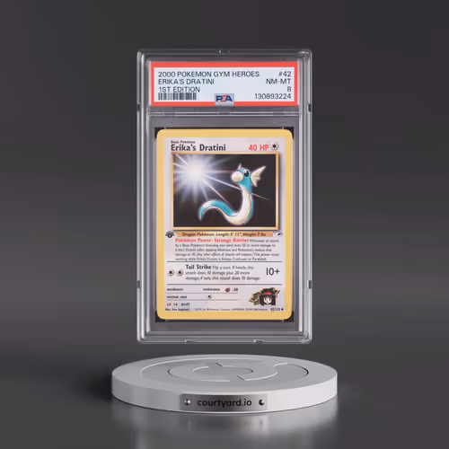 2000 Pokémon Gym Heroes #42 Erika's Dratini - 1st Edition (PSA 8 NM-MT)