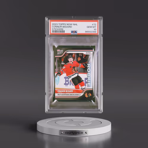 2023 Topps Now NHL Stickers #72 Connor Bedard (PSA 10 GEM MINT)